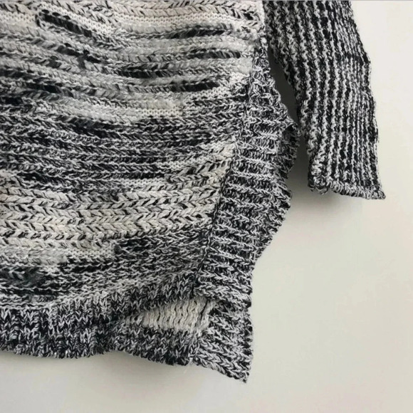 Moth Jacquard Marled Anthropologie Fringe Wool Sweater long sleeve textured - Picture 6 of 11